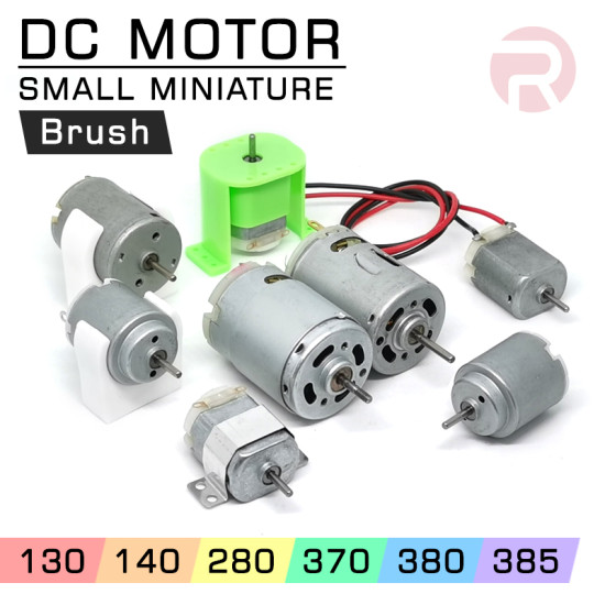 Small Miniature [Brush] DC Motor 130 140 280 370 380 385, Toys Model Car RC Hair Dryer School Project