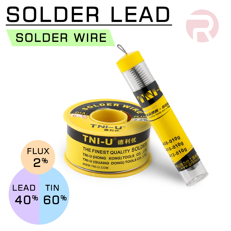 Solder Lead / Solder Wire 0.5mm 0.8mm Timah w/ Tin Flux Alat Peteri Solder Lead / Solder Wire 0.5mm 0.8mm Timah w/ Tin Flux Alat Peteri