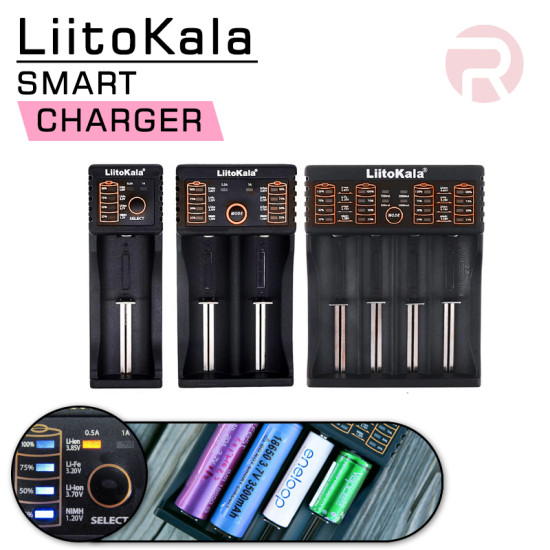 Smart Charger for 18650 16340 14500 26650 Li-ion Batteri (Universal Rechargeable Battery 1.5 3.7 4.2)