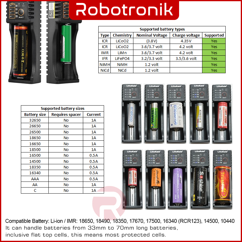 Smart Charger for 18650 16340 14500 26650 Li-ion Batteri (Universal Rechargeable Battery 1.5 3.7 4.2) Smart Charger for 18650 16340 14500 26650 Li-ion Batteri (Universal Rechargeable Battery 1.5 3.7 4.2)