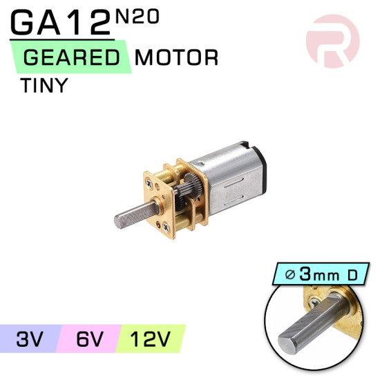 DC Geared Motor GA12 (N20) Tiny 3V 6V 12V Gear & Bracket