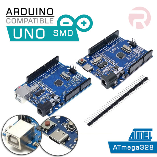 UNO SMD (FT232) ATmega328 Microcontroller Development Board - Arduino Compatible