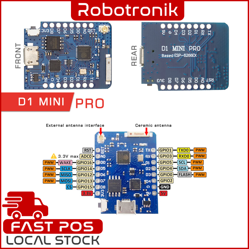 WeMos D1 Mini ESP8266 WiFi Development Board