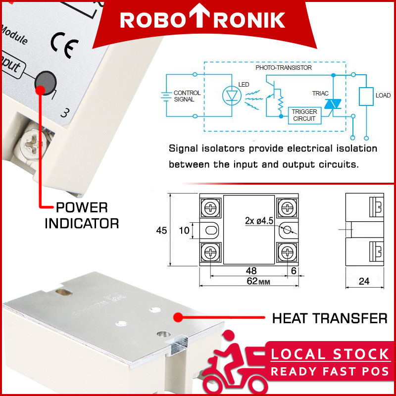 Solid State Relay (SSR) Control Switch AC DC 10A 25A 40A 80A AA DA DD Solid State Relay (SSR) Control Switch AC DC 10A 25A 40A 80A AA DA DD