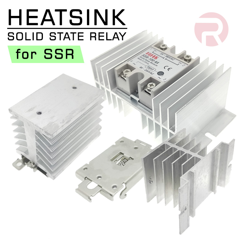 Heatsink for Solid State Relay (SSR) up-to 60A Aluminum Three-Phase Heatsink for Solid State Relay (SSR) up-to 60A Aluminum Three-Phase