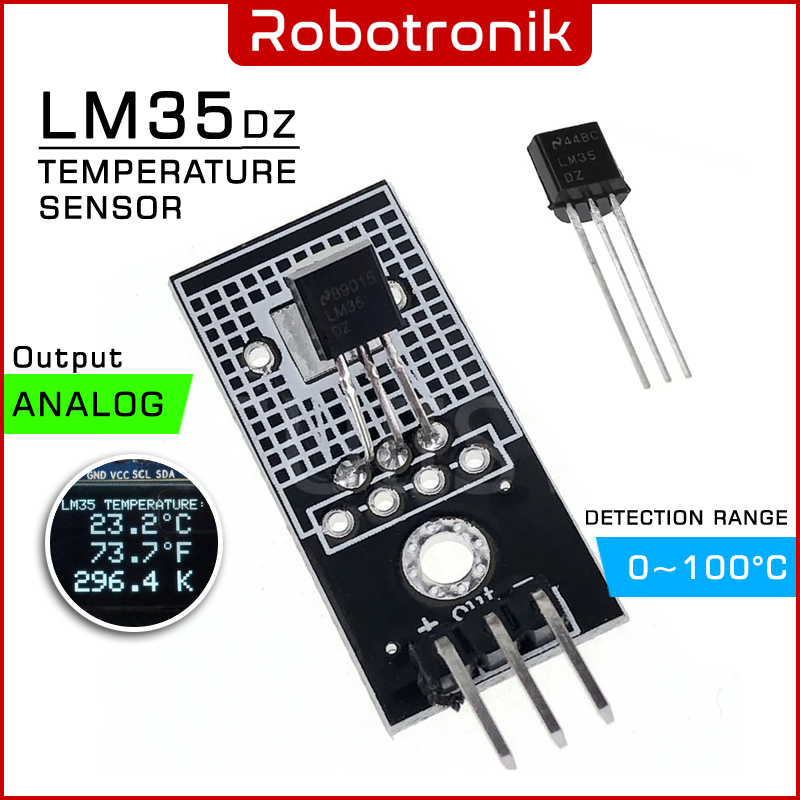 LM35 Temperature Sensor LM35DZ Precision Celsius w Analog Output, Compatible Arduino Raspberry LM 35 LM35 Temperature Sensor LM35DZ Precision Celsius w Analog Output, Compatible Arduino Raspberry LM 35