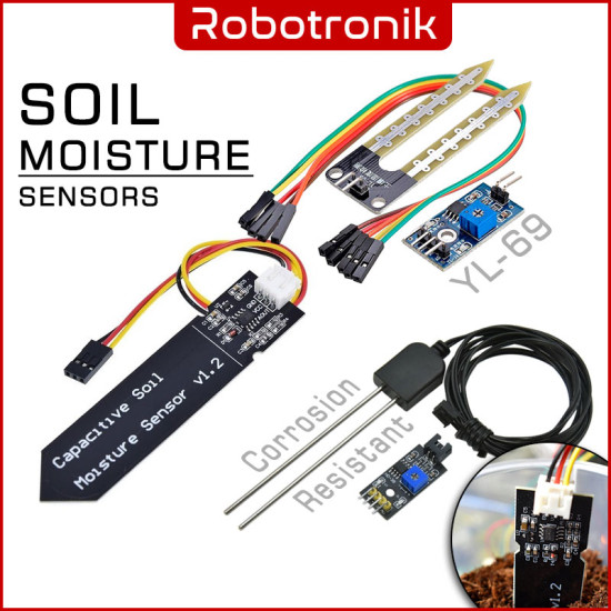 Soil Moisture Sensor YL-69 / Capacitive / Probe Durability Corrosion Resistance Automatic Watering System Prototype YL69
