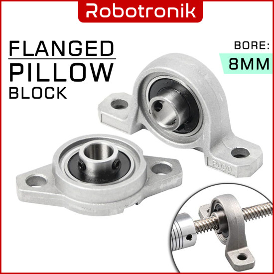 Flange Pillow Block or Pillow Block  Bearing 8mm Zinc-Aluminum Alloy