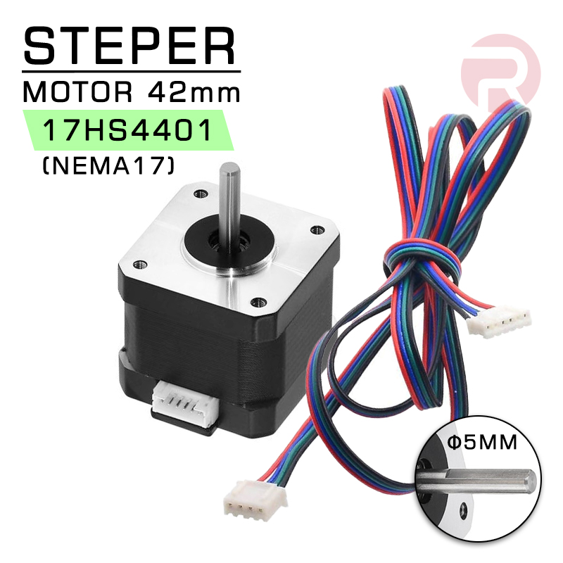42mm Stepper Motor 17HS4401 & Bracket Holder (Compatible Nema 17) Hybrid Series 2-Phase 4-Wire