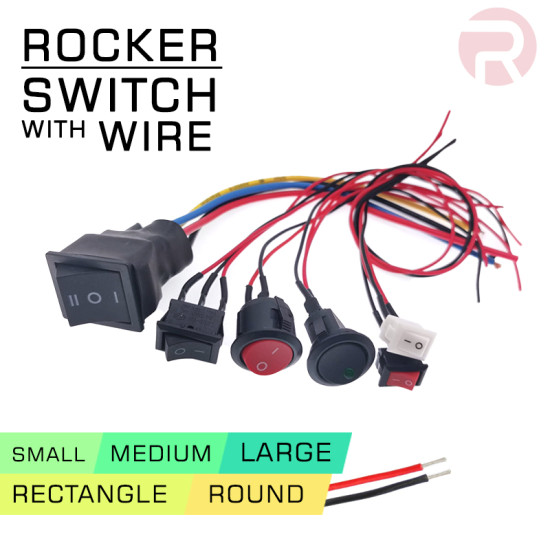 Rocker Switch Button with Wire