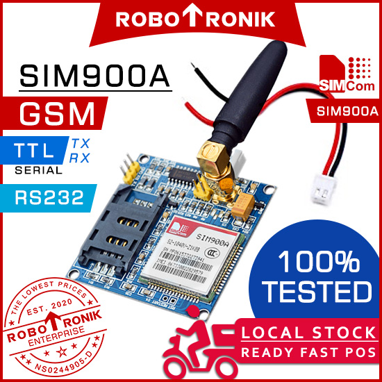 SIM900A GSM Module (5V) AT Command 100% Working SIM 900A SIM900 TTL & RS232 Interface