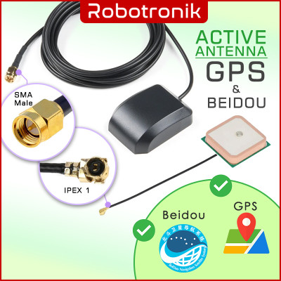 GPS Antenna 1561 & 1575 MHz Active Ceramic w SMA Male Interface GPS Antenna 1561 & 1575 MHz Active Ceramic w SMA Male Interface