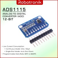 4-Channel ADS1115 ADC Module I2C 16-Bit Precision High-Resolution Analog to Digital Converter - Compatible with Arduino ADS1115