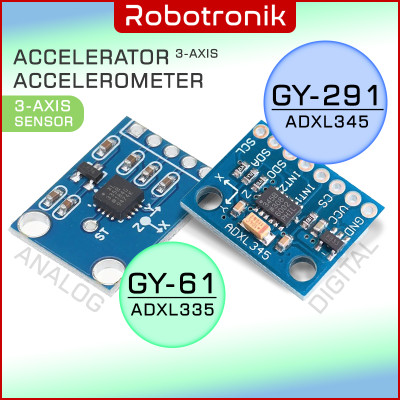 GY-291 (ADXL345) / GY-61 (ADXL335) 3-Axis Accelerometer & Acceleration Module - Arduino Raspberry Analog Digital SPI I2C