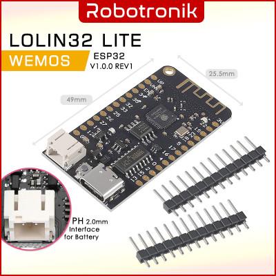 ESP32 Lite V1.0.0 Rev1 (CH340G) WiFi Bluetooth Dev Board Lolin32 Compatible LiPo Battery Support for Arduino MicroPython ESP32 Lite V1.0.0 Rev1 (CH340G) WiFi Bluetooth Dev Board Lolin32 Compatible LiPo Battery Support for Arduino MicroPython