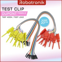 Test clips to Dupont Female Jumper Wires (10 pieces) mini grippers clamp