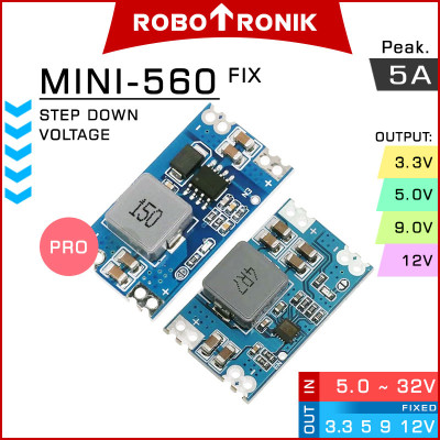 DC Step Down Mini-560 Fixed, 5A.max Voltage Buck Converter 3.3V 5V 9V 12V DC Step Down Mini-560 Fixed, 5A.max Voltage Buck Converter 3.3V 5V 9V 12V