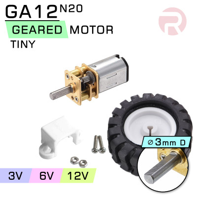 DC Geared Motor GA12 (N20) Tiny 3V 6V 12V Gear & Bracket DC Geared Motor GA12 (N20) Tiny 3V 6V 12V Gear & Bracket