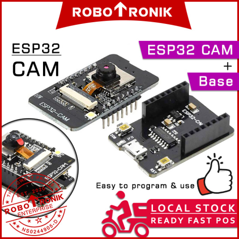 ESP32 S3 CAM (Video Streaming, Face Recognition, Webcam IoT) With OV2640 / OV5640 Camera AI Thinker WiFi + Bluetooth