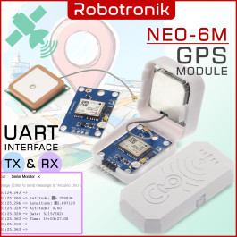 GPS Module (NEO 6M) Receiver Ceramic Antenna, Track Location Time - Arduino Raspberry Pi Compatible GPS Module (NEO 6M) Receiver Ceramic Antenna, Track Location Time - Arduino Raspberry Pi Compatible