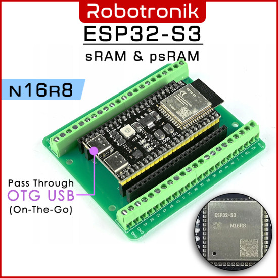 ESP32 S3 w/ SPI PSRAM (N8R2 8M / N16R8 16M) # YD-ESP32-S3 (DevKitC 1 clone)