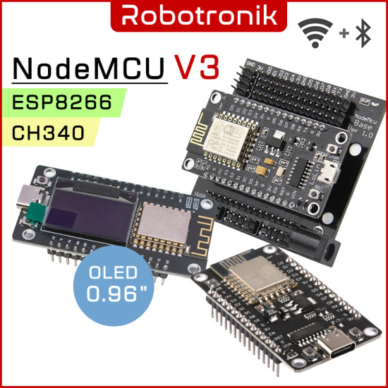 NodeMCU V3 - ESP8266 WiFi, CH340, 4MB Storage - Development Board ESP 8266 Node MCU