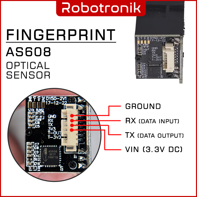 Fingerprint (Finger Print) JM-101 (AS608) Optical Sensor Module ...