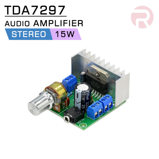 TDA7297 Audio Amplifier Module, Stereo Dual Channel (2x15W) - Dual Bridge TDA 7297