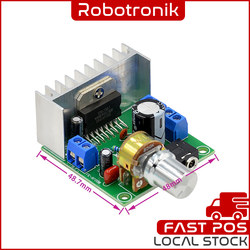TDA7297 Audio Amplifier Module, Stereo Dual Channel (2x15W) - Dual Bridge TDA 7297 TDA7297 Audio Amplifier Module, Stereo Dual Channel (2x15W) - Dual Bridge TDA 7297