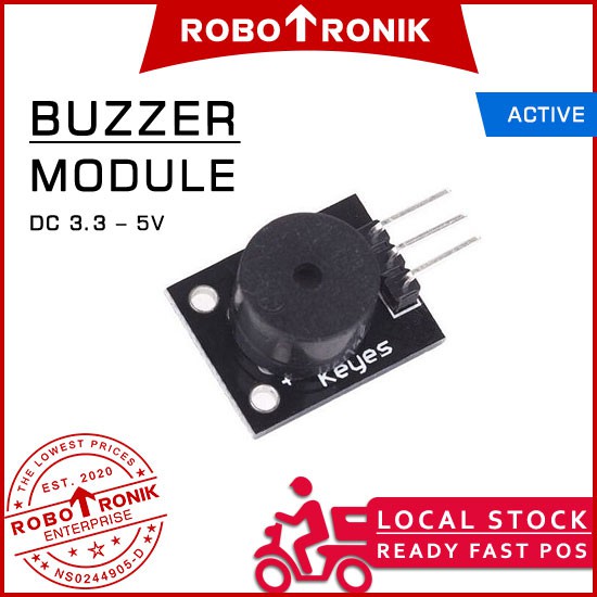 Buzzer Module 3.3V - 5V, Active Buzzer Tone