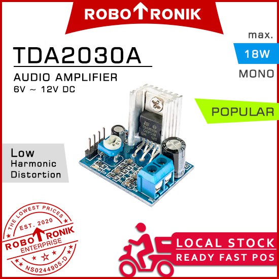TDA2030A Audio Amplifier Module, Mono Single Channel (up to 18W) TDA 2030 Home Theater, DIY Audio Music, Mobile Phone