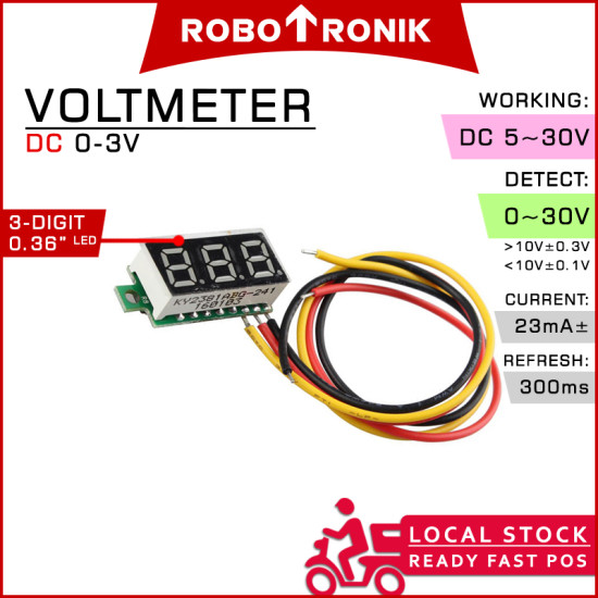 Digital Voltmeter / Ammeter Panel Meter 0-30V