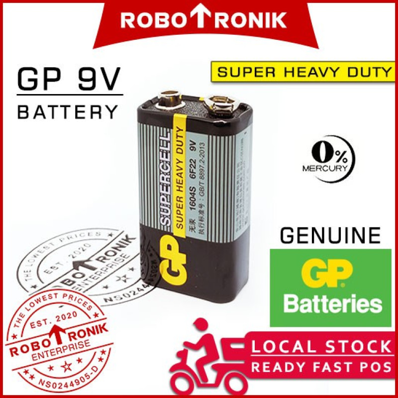 GP 9V (Super Heavy Duty) - 6F22 Battery for Batteri SmartTAG Walkie Talkie Multimeter Microphone Toy Remote Control GP 9V (Super Heavy Duty) - 6F22 Battery for Batteri SmartTAG Walkie Talkie Multimeter Microphone Toy Remote Control