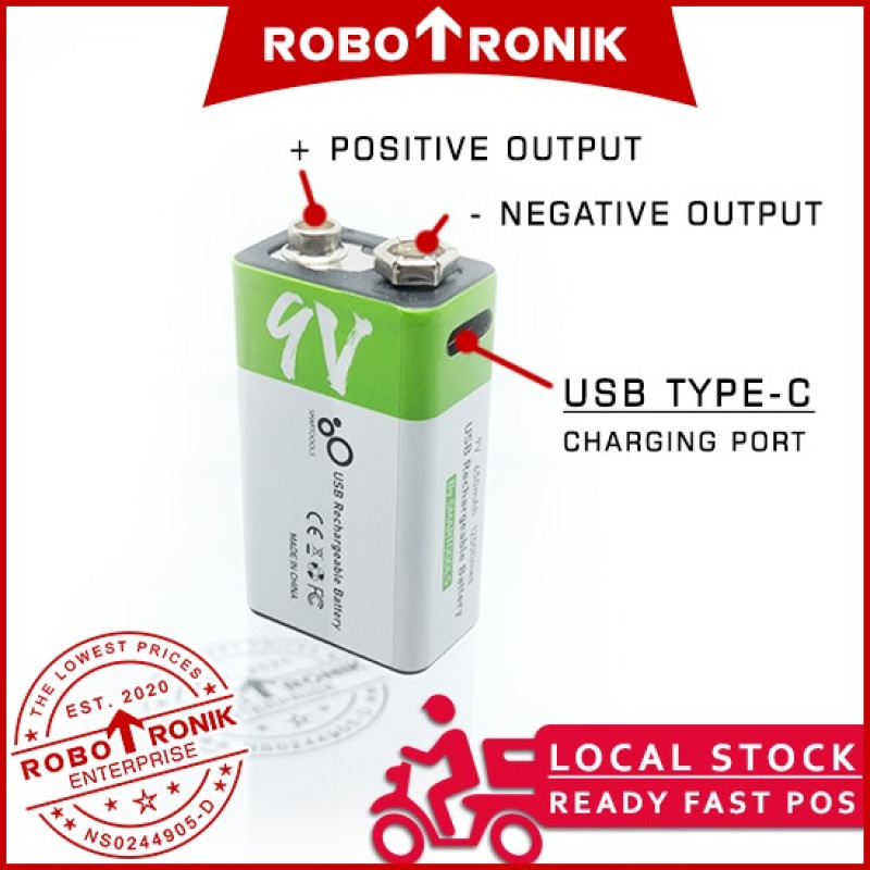 Rechargeable Battery 9V 650mA, USB Type-C Recharge SmartTAG Walkie-Talkie Multimeter Microphone Mic Toy Remote Control Rechargeable Battery 9V 650mA, USB Type-C Recharge SmartTAG Walkie-Talkie Multimeter Microphone Mic Toy Remote Control