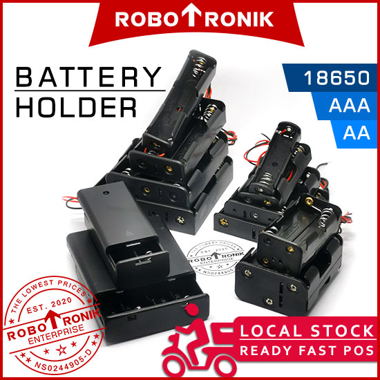 Battery Holder (AA / AAA) 1.5V Case w/ Wire Lead / PCB Batteri
