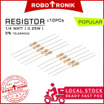 Resistor 1/4 Watt (0.25W) 5% Tolerance [10pcs] ...