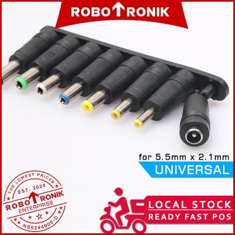 8-In-1 Universal DC Jack for Power Adapter 5.5x2.1MM (Adaptor) 8-In-1 Universal DC Jack for Power Adapter 5.5x2.1MM (Adaptor)