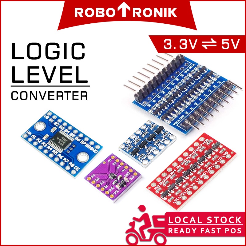 Logic Level Converter (Bi-Directional) Module 4 / 8 Channel TXS0108E WCMCU-401 WCMCU Arduino, Raspberry Pi Logic Level Converter (Bi-Directional) Module 4 / 8 Channel TXS0108E WCMCU-401 WCMCU Arduino, Raspberry Pi