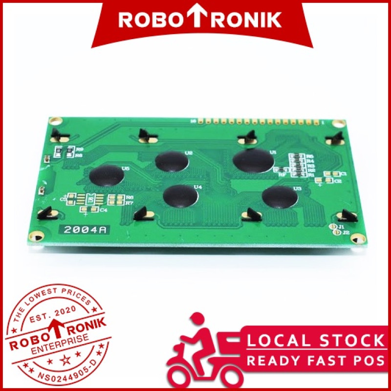 Arduino Raspberry LCD 20x4 w Backlight (Serial Parallel Interface) Display Module 2004A Pin Header Female I2C Controller