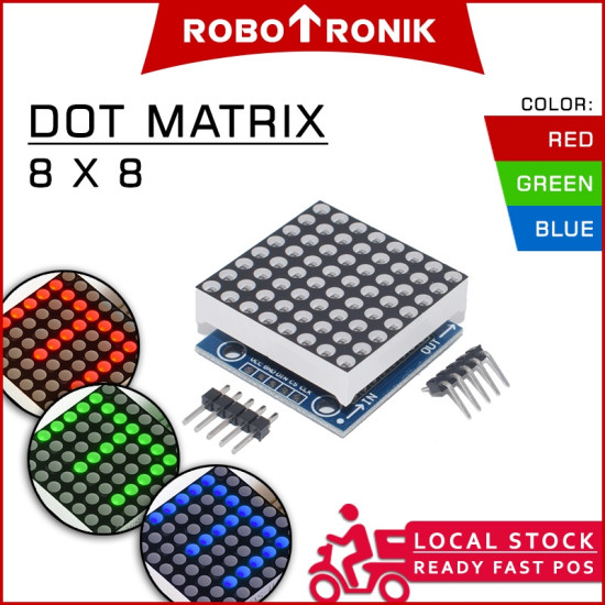 Dot Matrix 8x8 (Dotmatrix) LED Module MAX7219, Arduino Compatible 5V MAX 7219