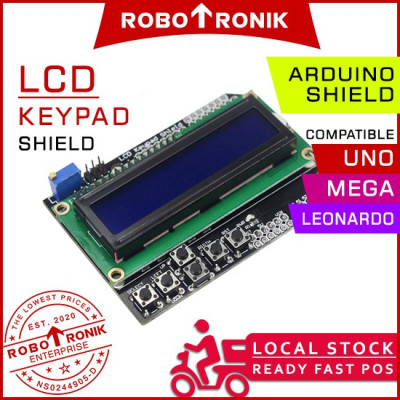 UNO LCD Keypad Shield 16x2 Character Expansion Shield, Arduino UNO Compatible