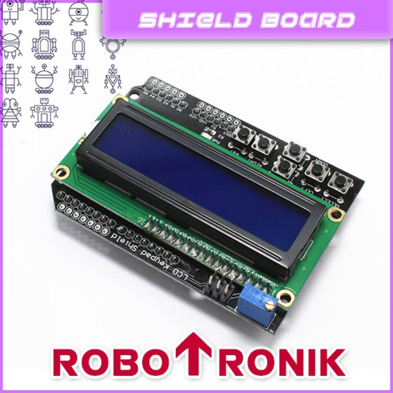 UNO LCD Keypad Shield 16x2 Character Expansion Shield, Arduino UNO Compatible UNO LCD Keypad Shield 16x2 Character Expansion Shield, Arduino UNO Compatible