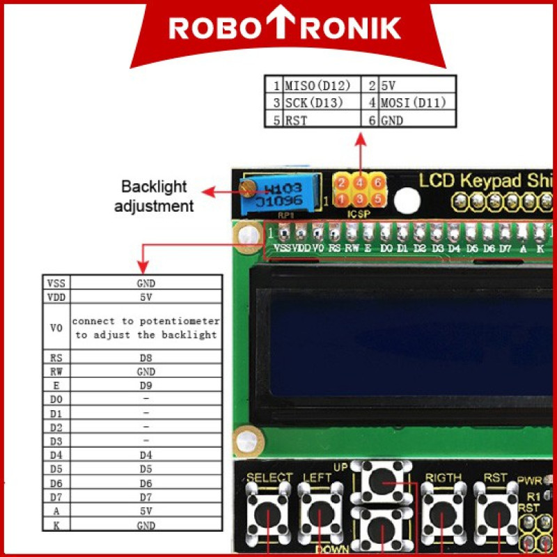 UNO LCD Keypad Shield 16x2 Character Expansion Shield, Arduino UNO Compatible UNO LCD Keypad Shield 16x2 Character Expansion Shield, Arduino UNO Compatible