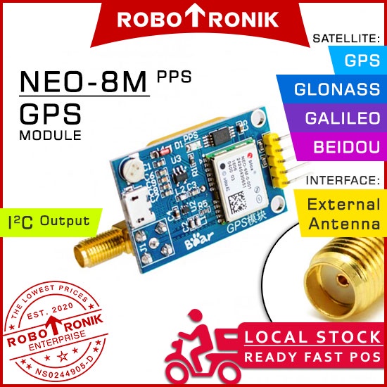 GPS NEO 8M PPS Module (GPS / Galileo / Beidou / GLONASS Signal)