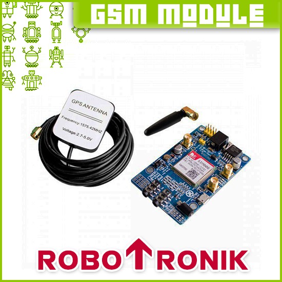 SIM808 GSM & GPS Two-In-One Module w/ SMA Antenna SIM 808