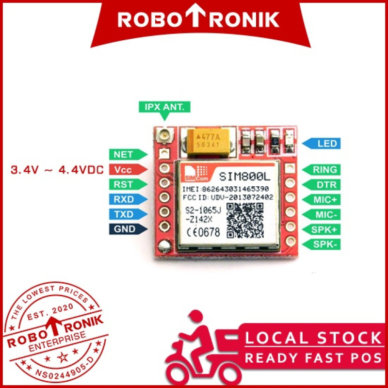 Mini SIM800L GSM (3.7V) Module w Antenna SIM 800 800L Mini SIM800L GSM (3.7V) Module w Antenna SIM 800 800L