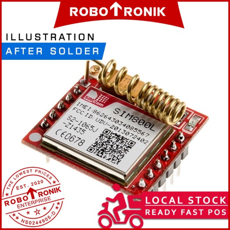 Mini SIM800L GSM (3.7V) Module w Antenna SIM 800 800L Mini SIM800L GSM (3.7V) Module w Antenna SIM 800 800L