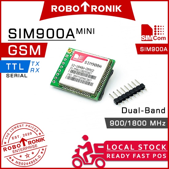 Mini SIM900A GSM Module (5V) w Antenna SIM 900A 900