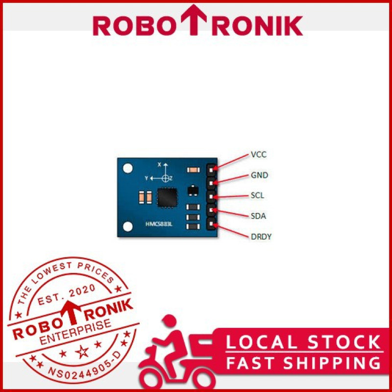 GY-273 (DA5883) 3-Axis Compass Magnetometer Sensor Module 5883 - Arduino / Raspberry Pi 磁场 Digital Output, I2C Interface GY-273 (DA5883) 3-Axis Compass Magnetometer Sensor Module 5883 - Arduino / Raspberry Pi 磁场 Digital Output, I2C Interface