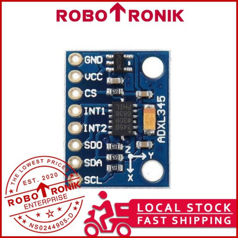 GY-291 (ADXL345) 3-Axis Accelerometer & Acceleration Module - Arduino / Raspberry Pi Digital SPI / I2C Interface GY-291 (ADXL345) 3-Axis Accelerometer & Acceleration Module - Arduino / Raspberry Pi Digital SPI / I2C Interface